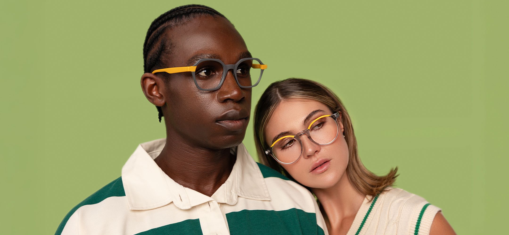 Couple wearing Catwalk Collection frames